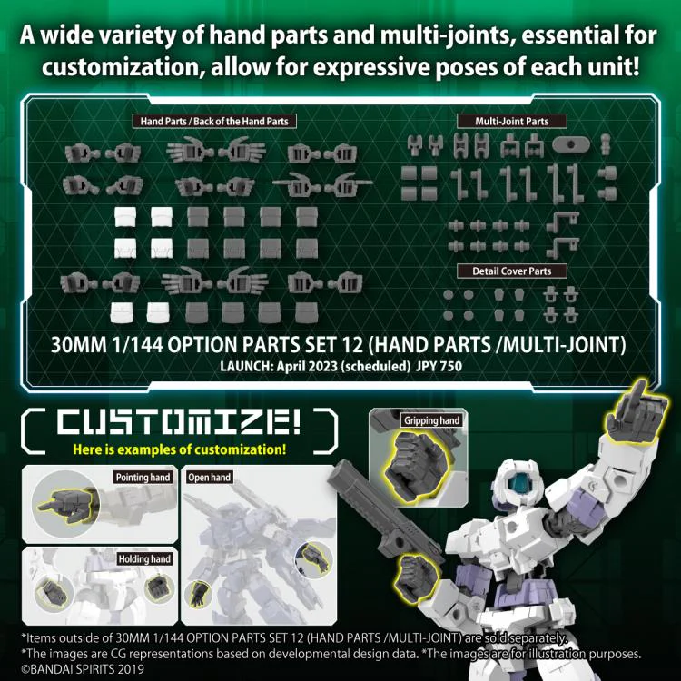 30 Minute Missions #23 Option Parts Set 12 (Hand Parts/Multi-Joint) Accessory Set - Image 10
