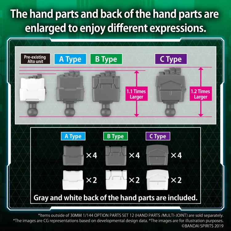 30 Minute Missions #23 Option Parts Set 12 (Hand Parts/Multi-Joint) Accessory Set - Image 9