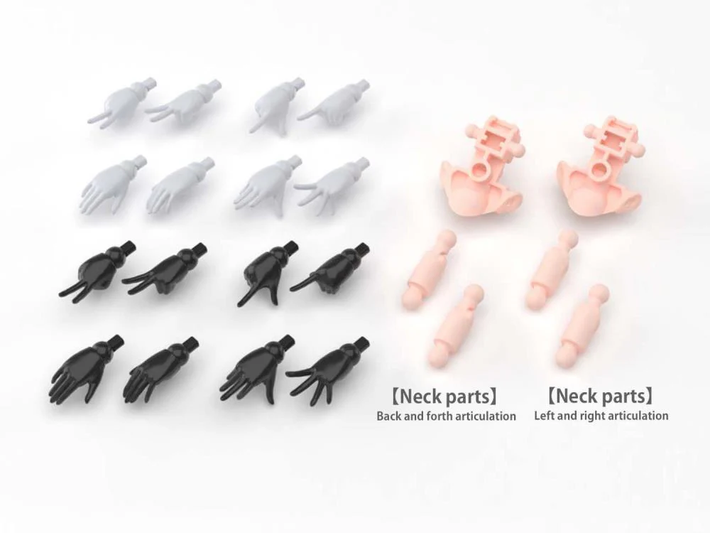 30 Minutes Sisters Option Hand Parts (Black & White) Accessory Pack - Image 5