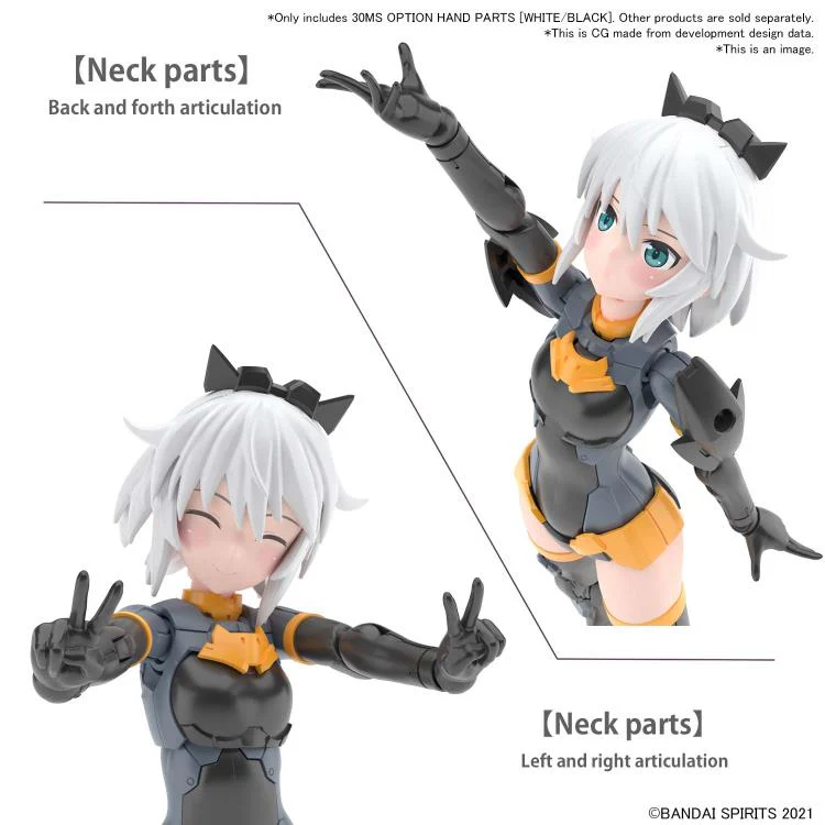 30 Minutes Sisters Option Hand Parts (Black & White) Accessory Pack - Image 6