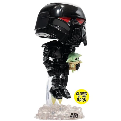 488 Star Wars The Mandalorian: Dark Trooper with Grogu Glow-in-the-Dark Exclusive - Image 6