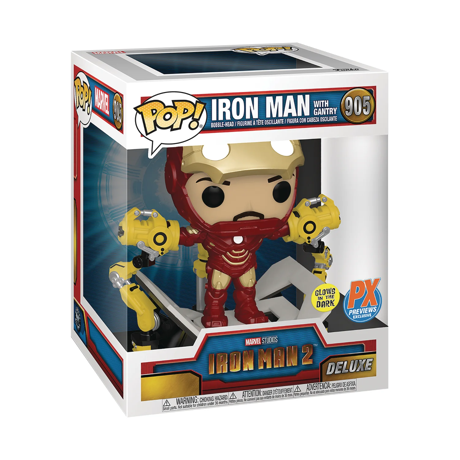 905 Iron Man 2: Iron Man MKIV with Gantry PX GID Deluxe