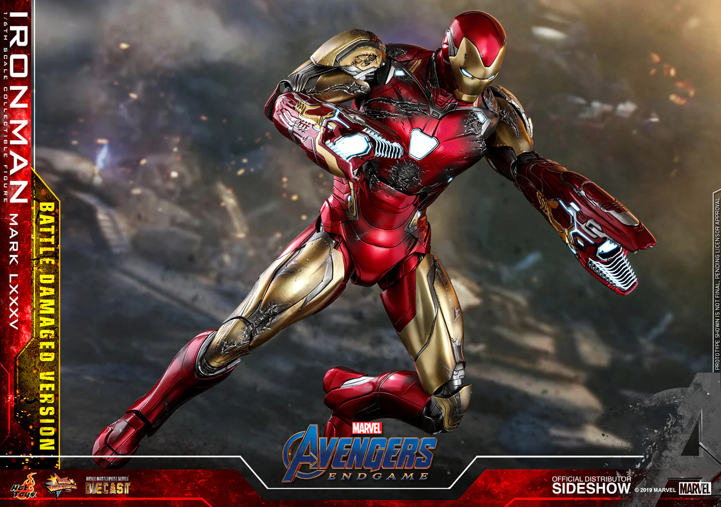 Avengers: Endgame - Iron Man Mark LXXXV (Battle Damaged Version) MMS543-D33B - Image 8