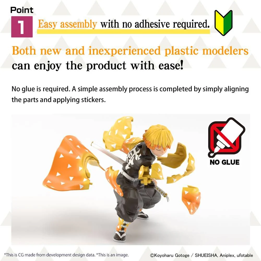 Demon Slayer: Kimetsu no Yaiba Agatsuma Zenitsu Model Kit - Image 9
