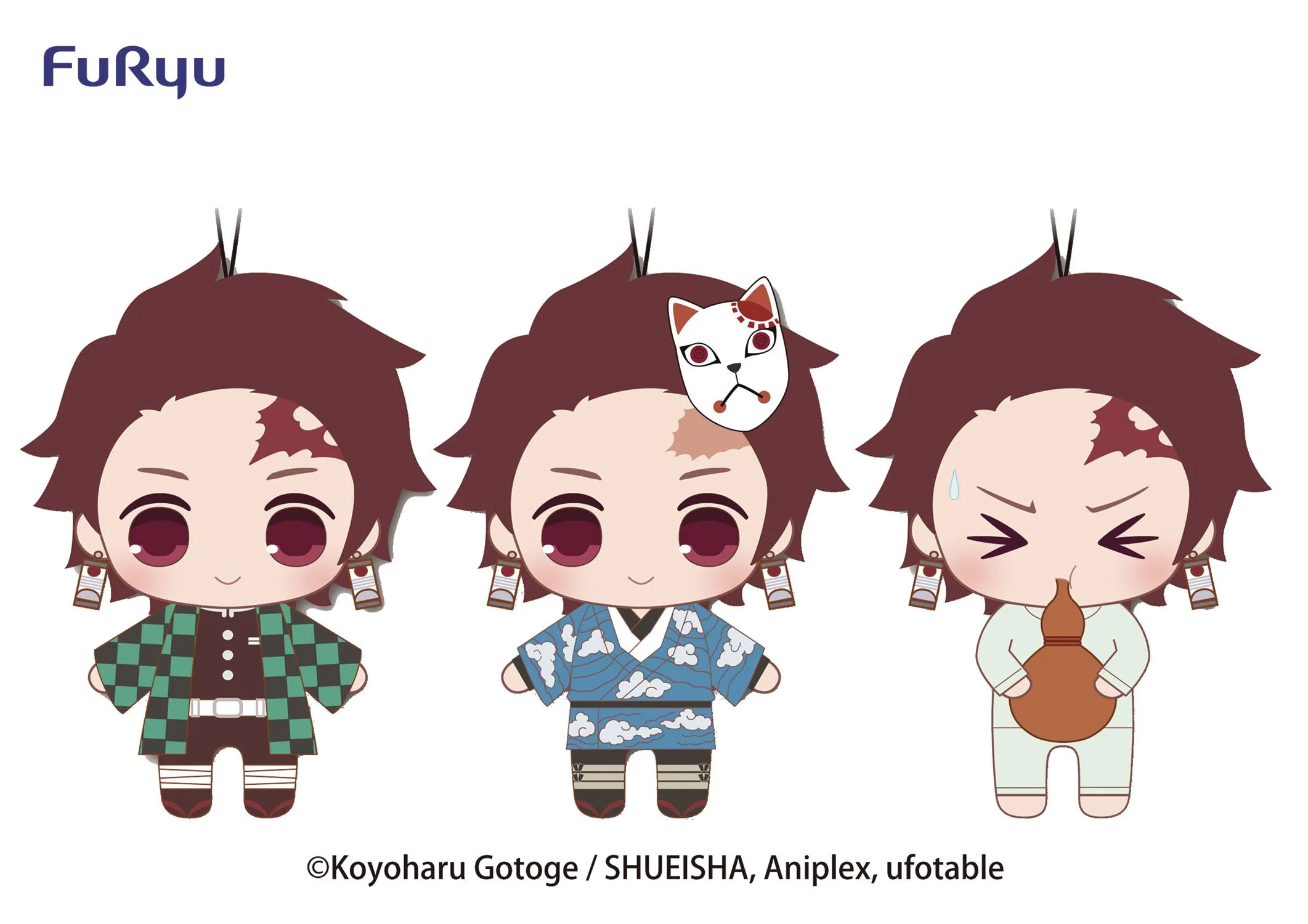 Demon Slayer: Kimetsu no Yaiba Tanjiro Kamado Set of 3 Plush