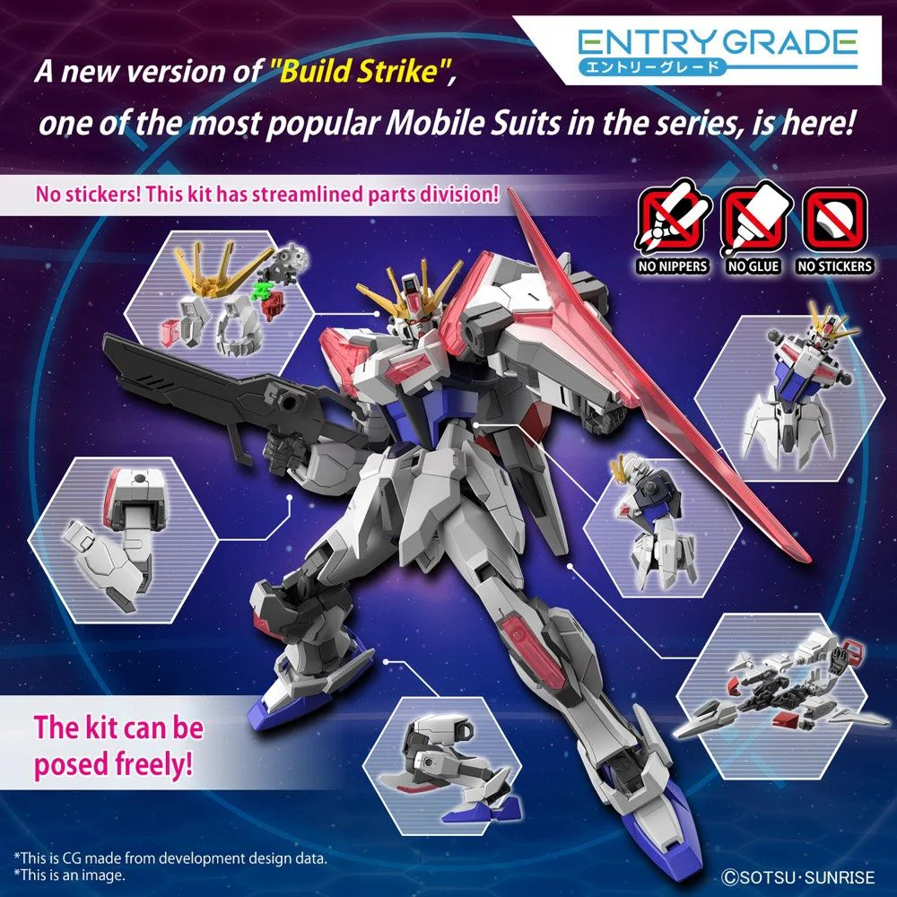 Entry Grade Build Strike Exceed Galaxy 1/144 Scale Model Kit - Image 12