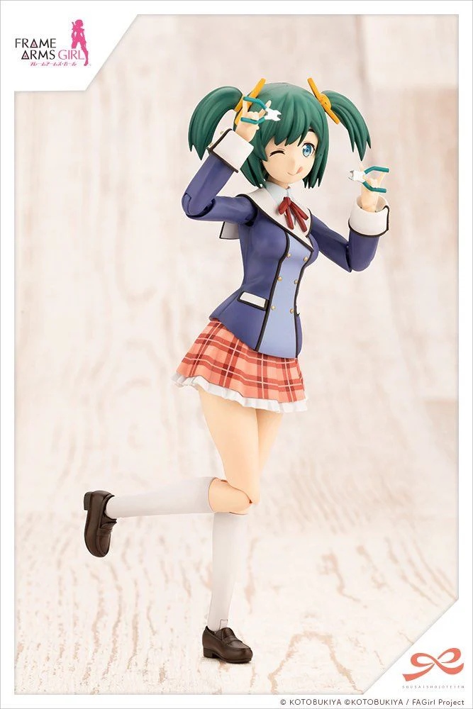 Frame Arms Girl Sousai Shoujo Teien Wakaba Girls' High School Winter Clothes Bukiko Kotobuki 1/10 Scale Model Kit - Image 2