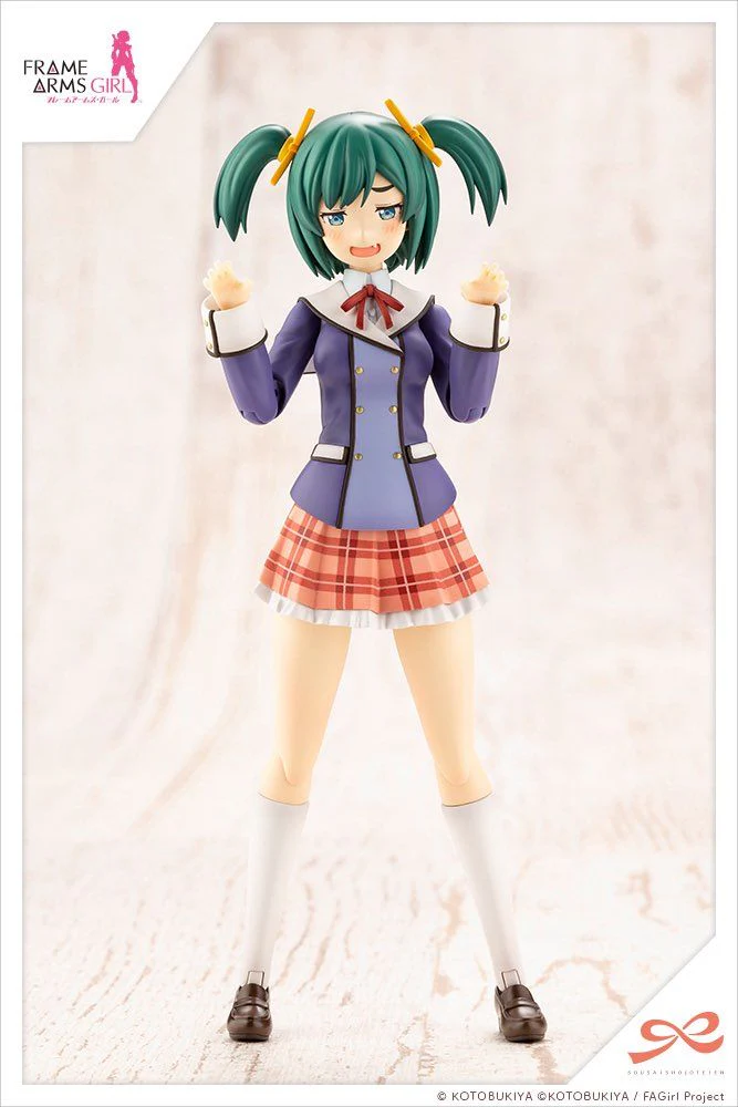 Frame Arms Girl Sousai Shoujo Teien Wakaba Girls' High School Winter Clothes Bukiko Kotobuki 1/10 Scale Model Kit - Image 7
