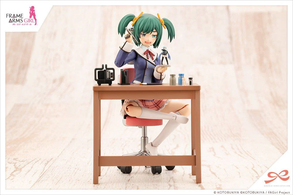 Frame Arms Girl Sousai Shoujo Teien Wakaba Girls' High School Winter Clothes Bukiko Kotobuki (Modeler's Edition) 1/10 Scale Model Kit - Image 4