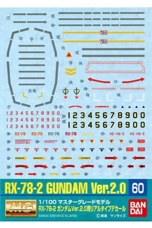 Gundam Decal 060 - MG Gundam Ver. 2.0