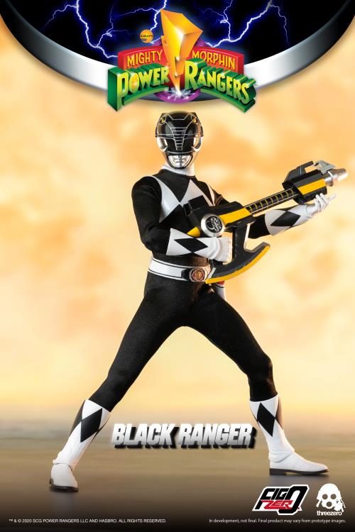 Mighty Morphin Power Rangers FigZero Black Ranger 1/6 Figure - Image 3
