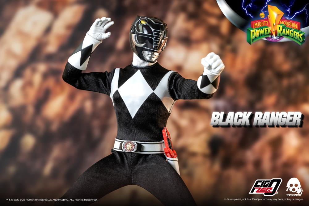 Mighty Morphin Power Rangers FigZero Black Ranger 1/6 Figure - Image 5