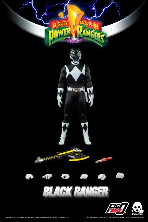 Mighty Morphin Power Rangers FigZero Black Ranger 1/6 Figure - Image 7