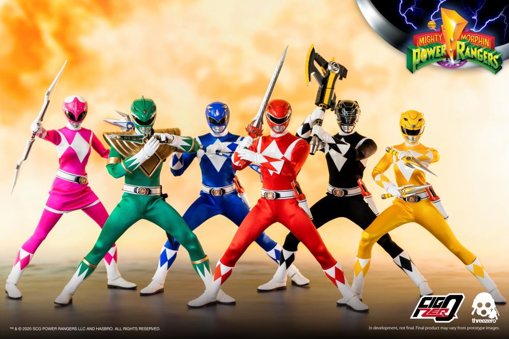 Mighty Morphin Power Rangers FigZero Core Rangers & Green Ranger 1/6 Scale Figure 6-Pack - Image 3