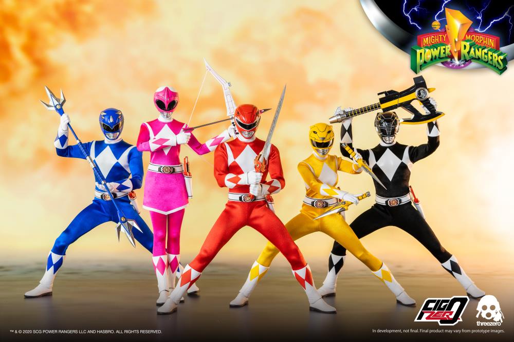 Mighty Morphin Power Rangers FigZero Core Rangers & Green Ranger 1/6 Scale Figure 6-Pack - Image 4
