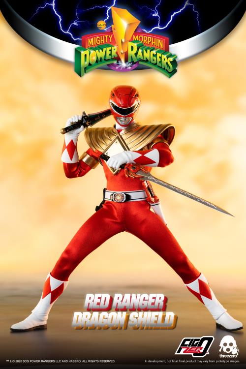 Mighty Morphin Power Rangers FigZero Dragon Shield Red Ranger 1/6 Figure - Image 2