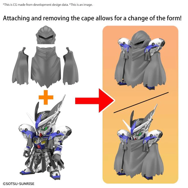 SD Gundam World Heroes 25 Leif Gundam GP04 Model Kit - Image 5