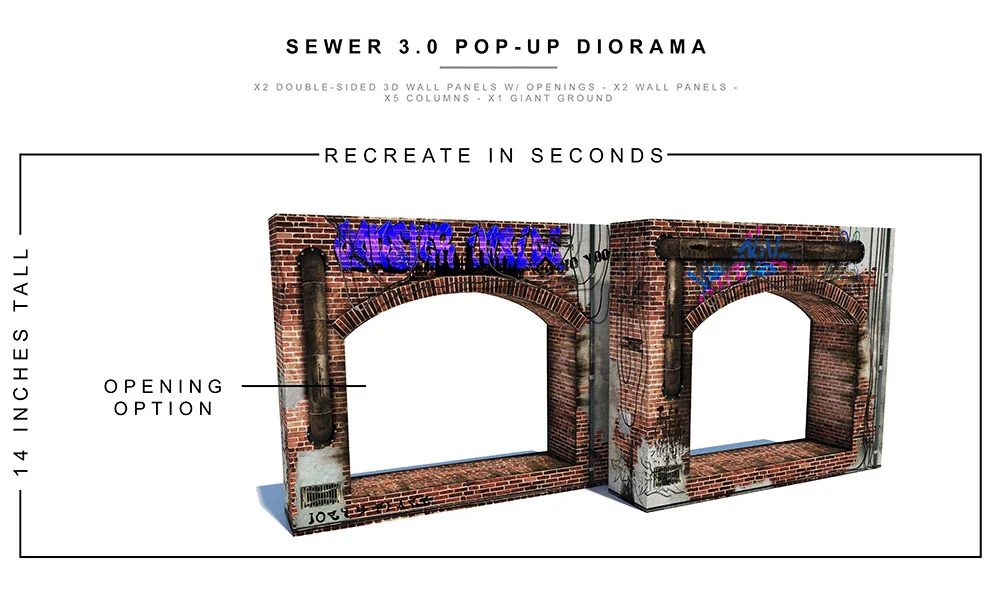 Sewer (3.0) 1/12 Scale Pop-Up Diorama - Image 10