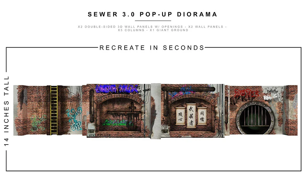 Sewer (3.0) 1/12 Scale Pop-Up Diorama - Image 2