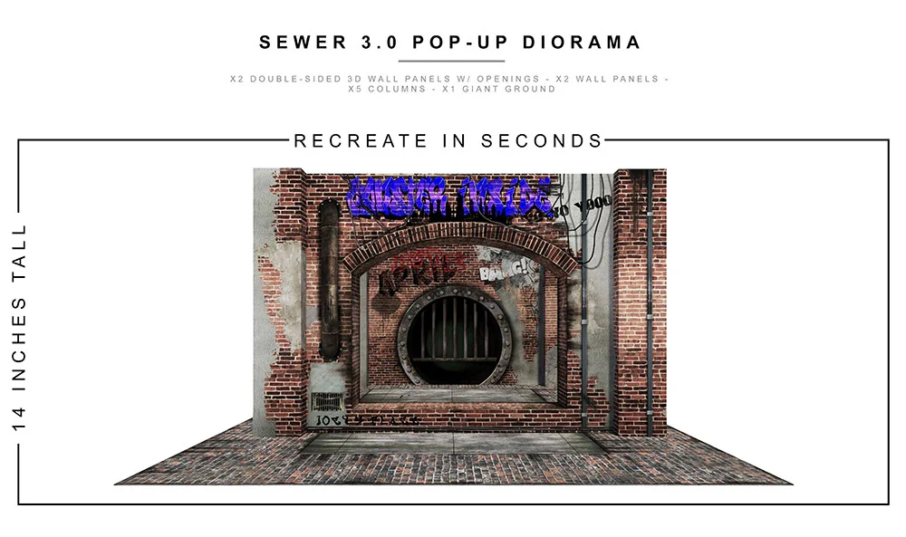 Sewer (3.0) 1/12 Scale Pop-Up Diorama - Image 6