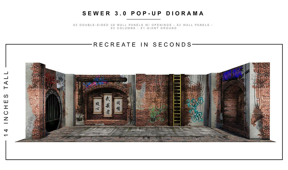 Sewer (3.0) 1/12 Scale Pop-Up Diorama - Image 8
