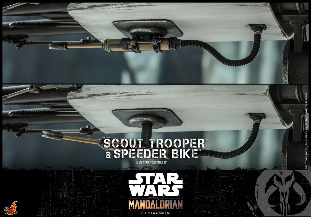 Star Wars The Mandalorian: Scout Trooper With Speeder Bike 1/6 Figure TMS017 - Image 10