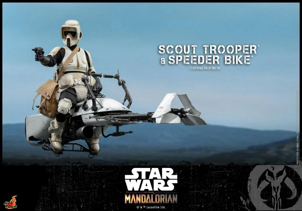 Star Wars The Mandalorian: Scout Trooper With Speeder Bike 1/6 Figure TMS017 - Image 3
