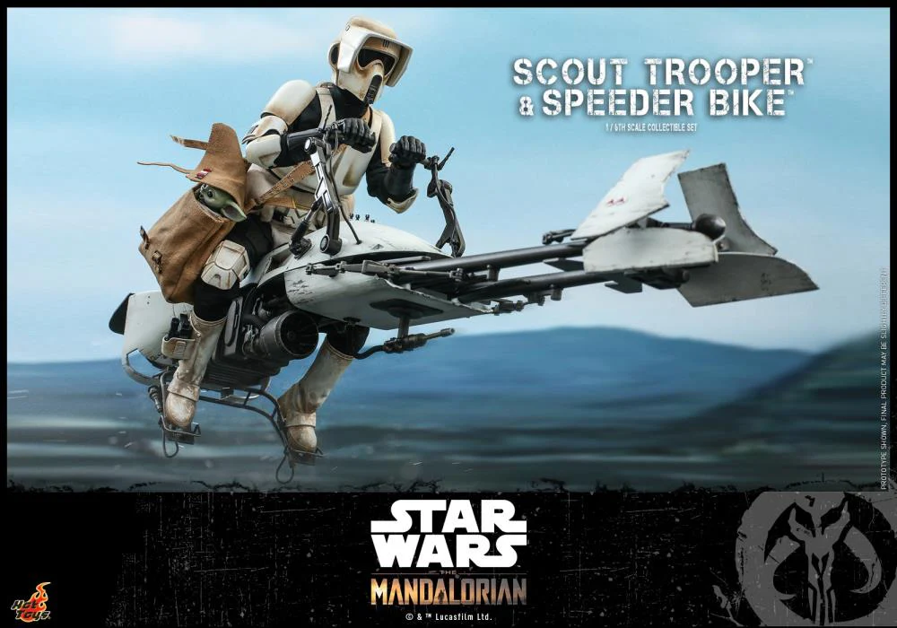 Star Wars The Mandalorian: Scout Trooper With Speeder Bike 1/6 Figure TMS017 - Image 4