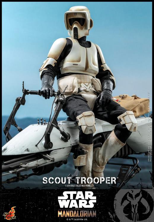Star Wars The Mandalorian: Scout Trooper With Speeder Bike 1/6 Figure TMS017 - Image 7