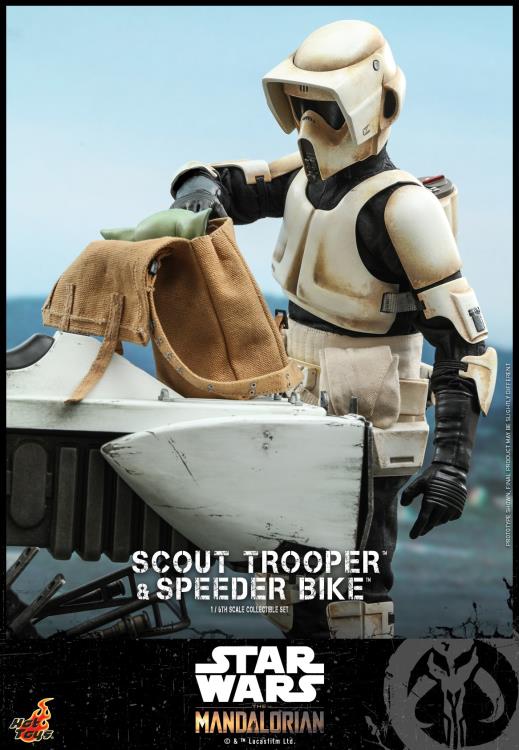 Star Wars The Mandalorian: Scout Trooper With Speeder Bike 1/6 Figure TMS017 - Image 8
