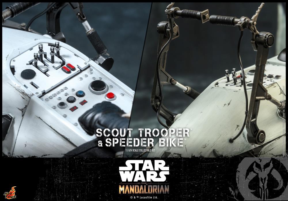 Star Wars The Mandalorian: Scout Trooper With Speeder Bike 1/6 Figure TMS017 - Image 9