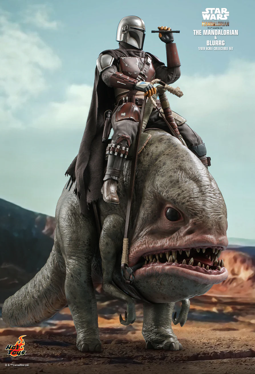 Star Wars The Mandalorian: The Mandalorian and Blurrg 1/6 Figure TMS046 - Image 2
