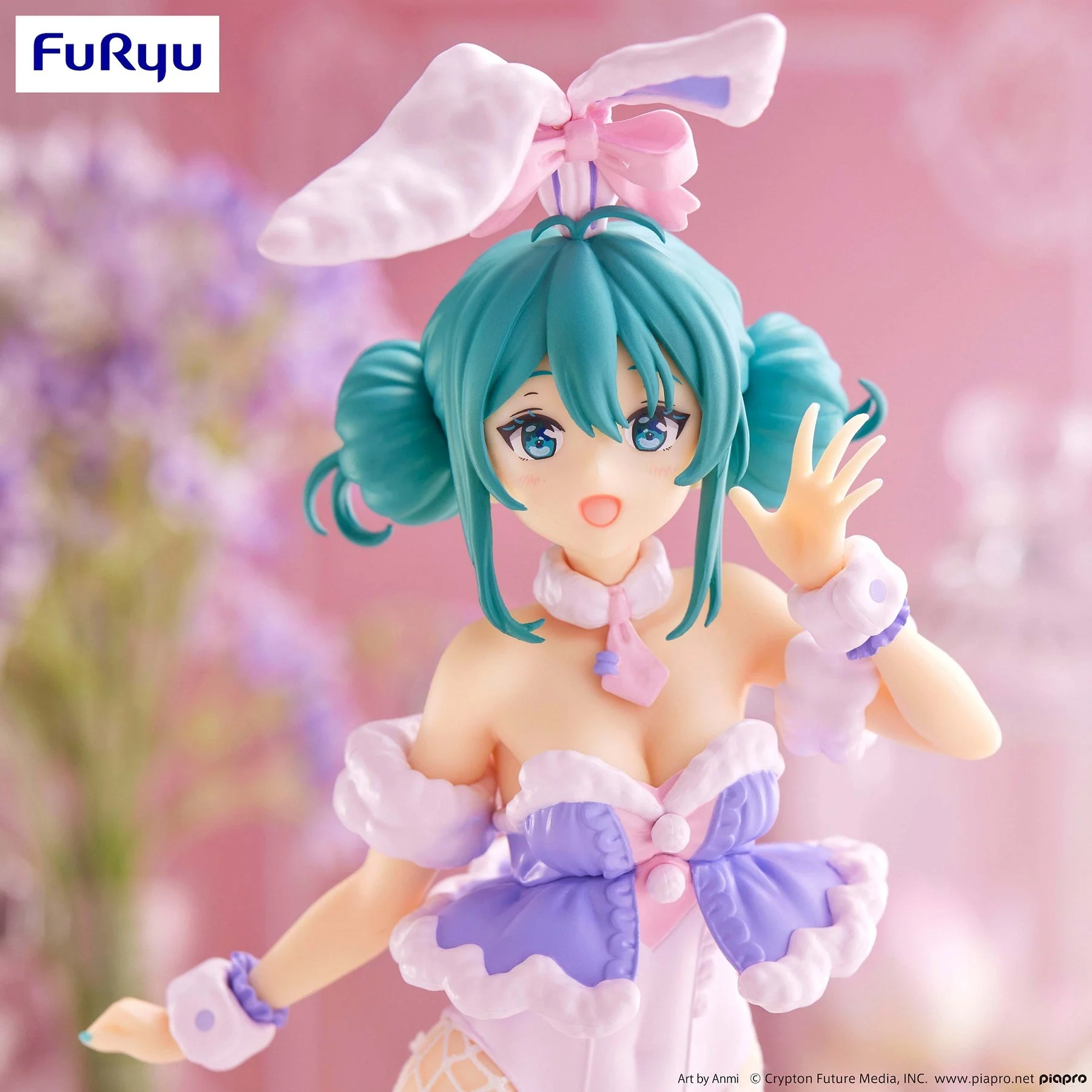 Vocaloid BiCute Bunnies Hatsune Miku White Rabbit (Purple Ver.) Figure - Image 9