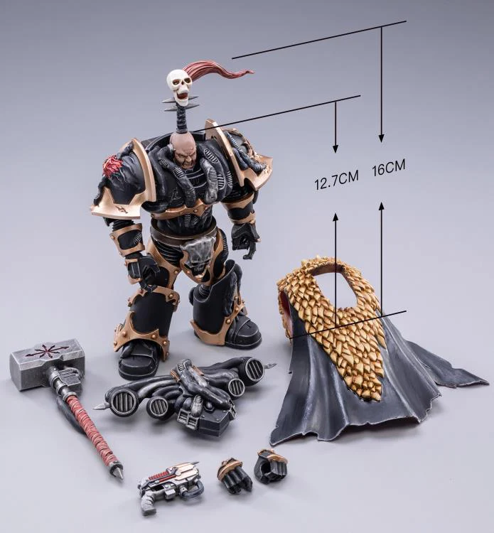 Warhammer 40K Black Legion Chaos Lord Khalos the Ravager 1/18 Scale Figure - Image 7