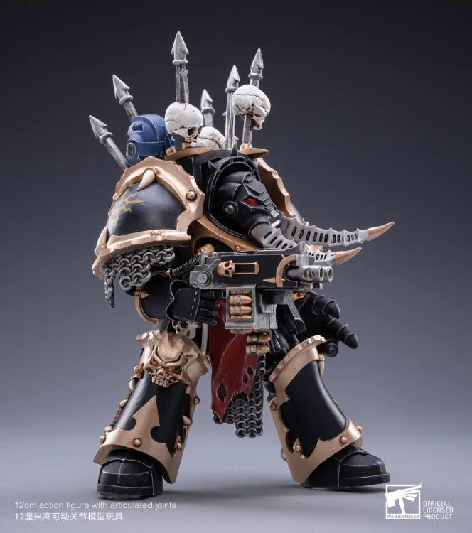 Warhammer 40K Black Legion Chaos Terminator Brother Bathalorr 1/18 Scale Figure - Image 4