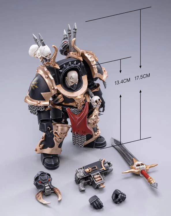 Warhammer 40K Black Legion Chaos Terminator Brother Gnarl 1/18 Scale Figure - Image 8