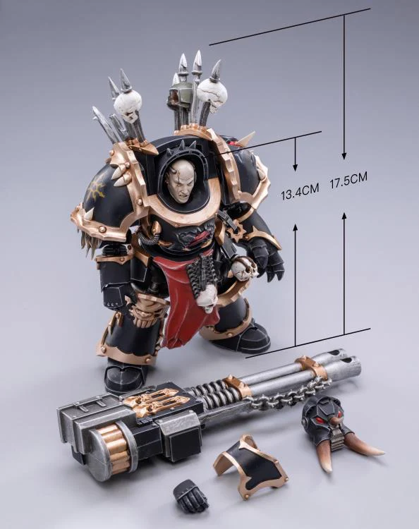 Warhammer 40K Black Legion Chaos Terminator Brother Gornoth 1/18 Scale Figure - Image 6