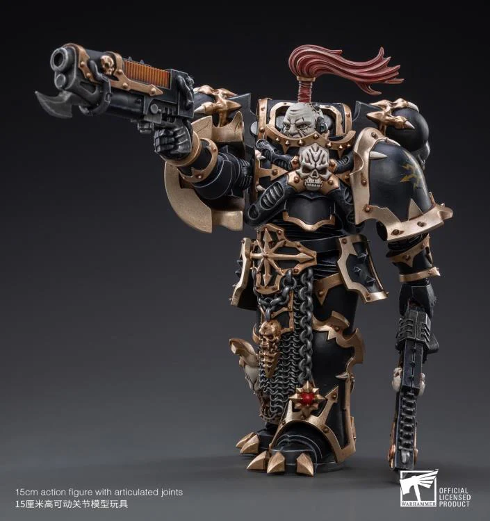Warhammer 40K Black Legion Havocs Champion Brother Slael 1/18 Scale Figure - Image 3