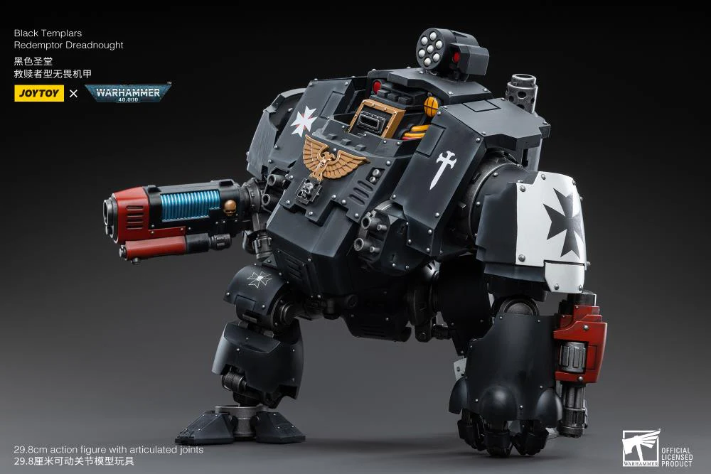 Warhammer 40K Black Templars Redemptor Dreadnought 1/18 Scale Figure - Image 10