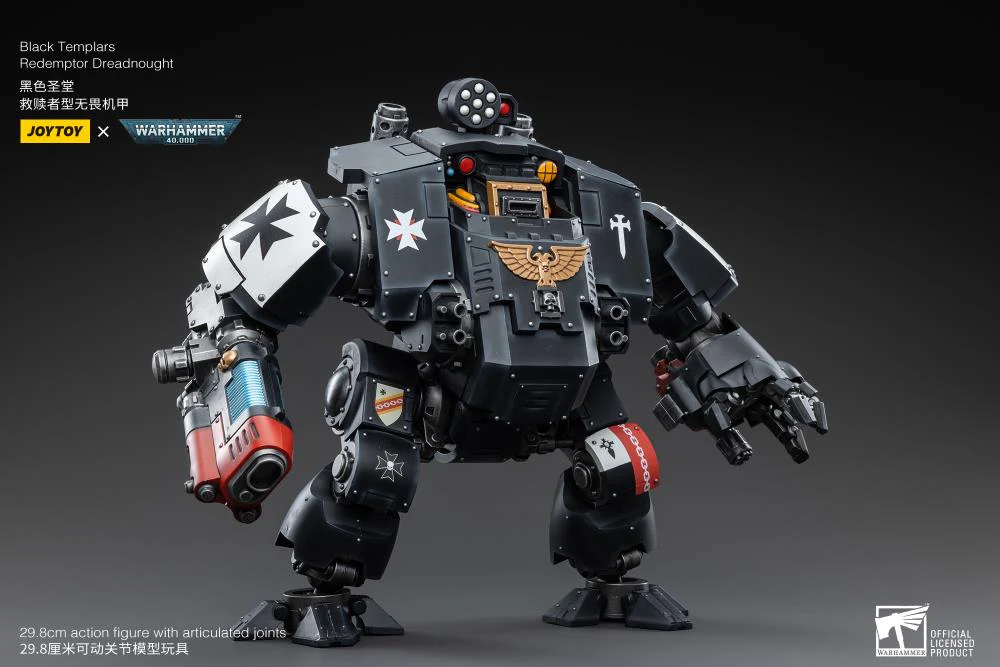 Warhammer 40K Black Templars Redemptor Dreadnought 1/18 Scale Figure - Image 3