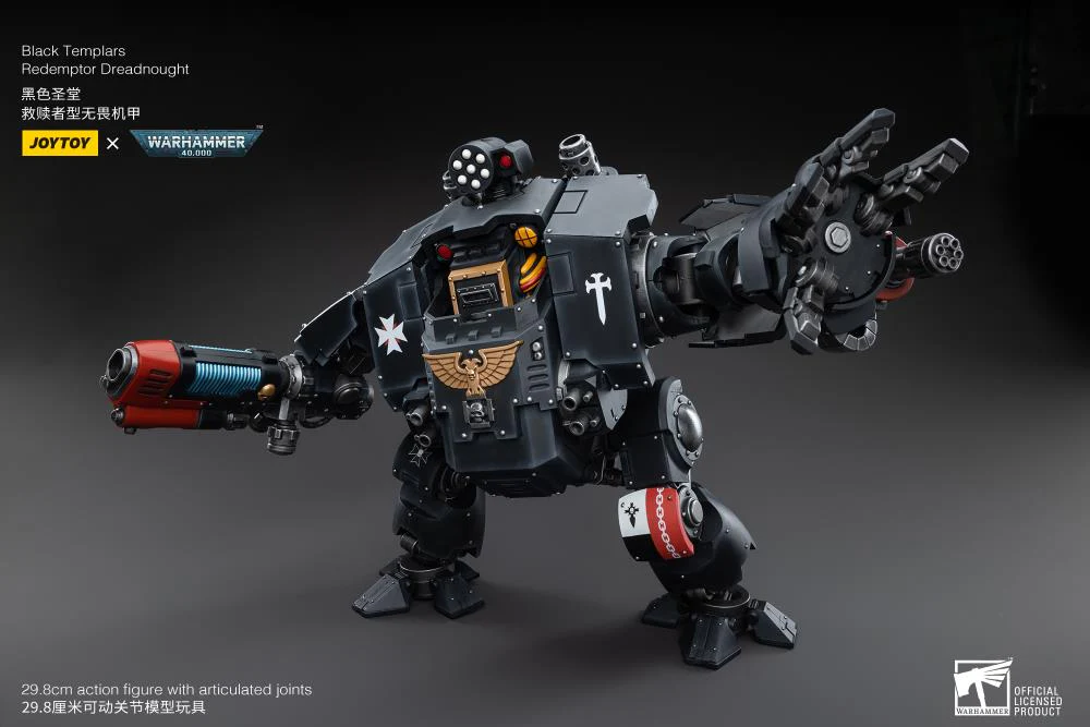 Warhammer 40K Black Templars Redemptor Dreadnought 1/18 Scale Figure - Image 8
