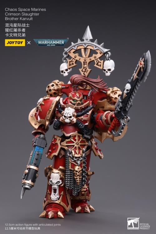 Warhammer 40K Chaos Space Marines Crimson Slaughter Brother Karvult 1/18 Scale Figure - Image 5