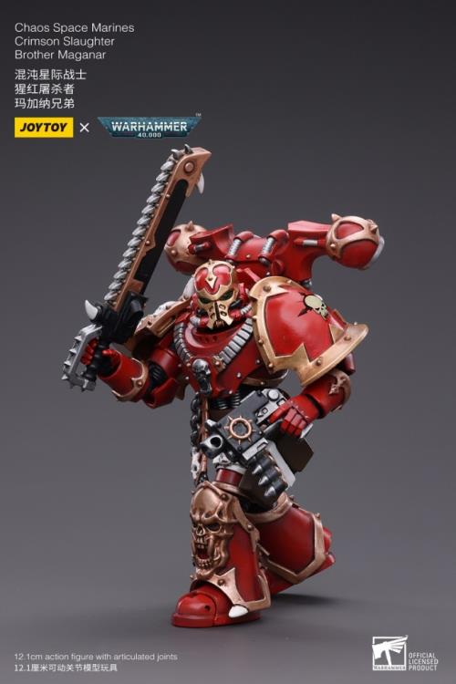 Warhammer 40K Chaos Space Marines Crimson Slaughter Brother Maganar 1/18 Scale Figure - Image 6
