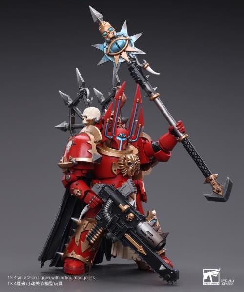 Warhammer 40k Chaos Space Marines Crimson Slaughter Sorcerer Lord in Terminator Armour 1/18 Scale Figure - Image 3