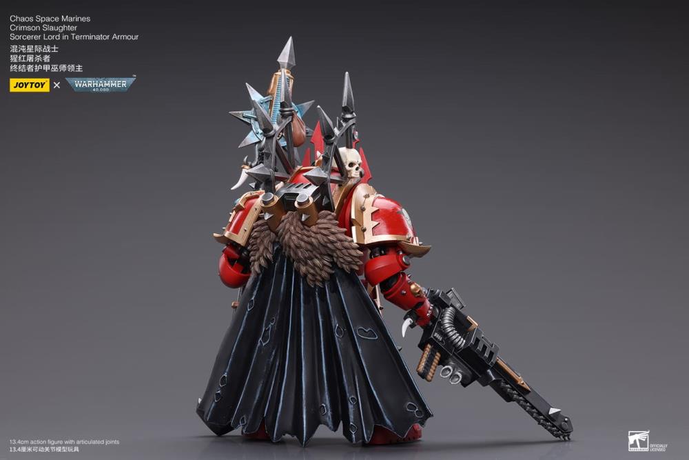 Warhammer 40k Chaos Space Marines Crimson Slaughter Sorcerer Lord in Terminator Armour 1/18 Scale Figure - Image 7