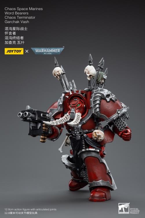 Warhammer 40k Chaos Space Marines Word Bearers Chaos Terminator Garchak Vash 1/18 Scale Figure - Image 3