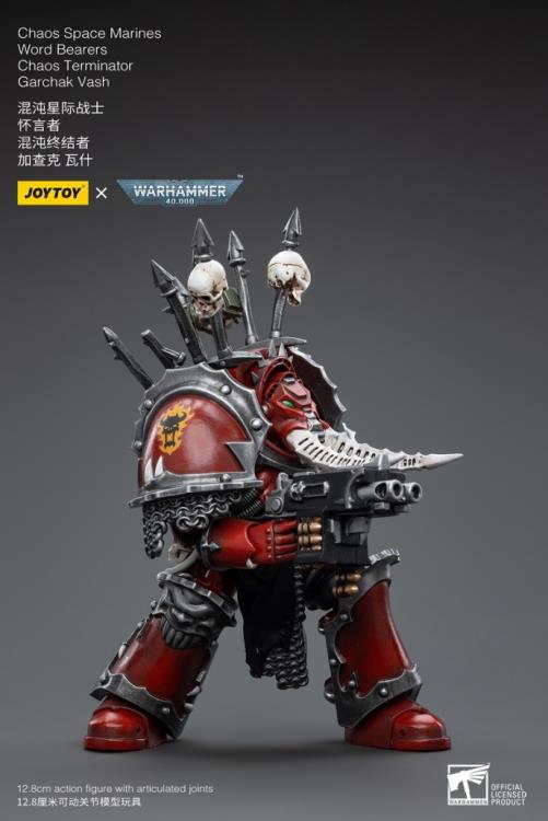 Warhammer 40k Chaos Space Marines Word Bearers Chaos Terminator Garchak Vash 1/18 Scale Figure - Image 4