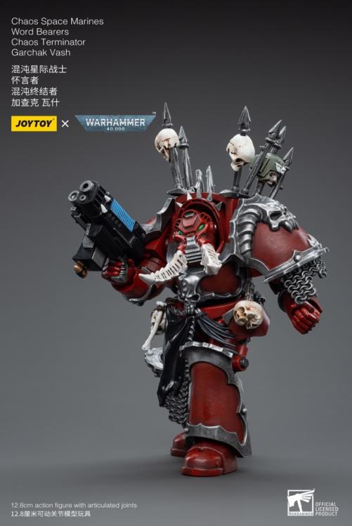 Warhammer 40k Chaos Space Marines Word Bearers Chaos Terminator Garchak Vash 1/18 Scale Figure - Image 7