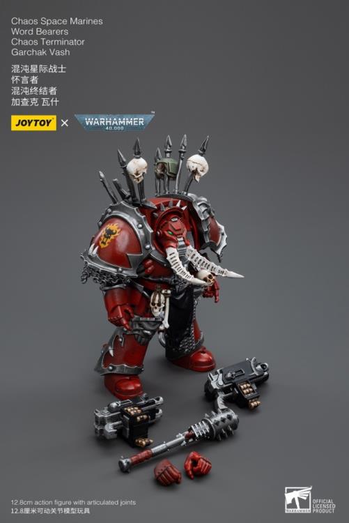 Warhammer 40k Chaos Space Marines Word Bearers Chaos Terminator Garchak Vash 1/18 Scale Figure - Image 8