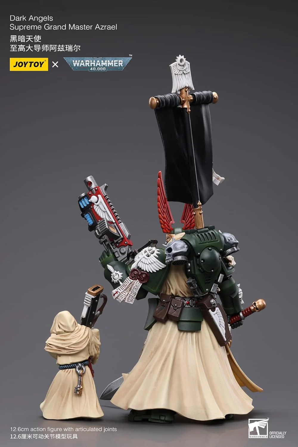 Warhammer 40k Dark Angels Supreme Grand Master Azrael 1/18 Scale Action Figure - Image 8